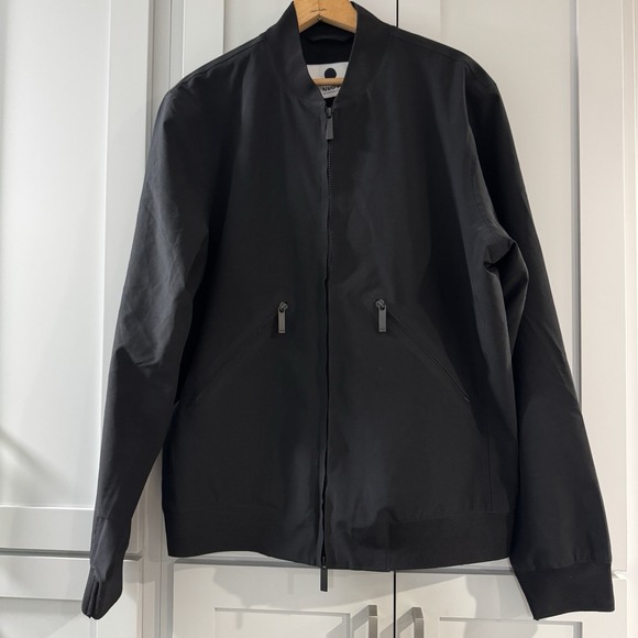 NN07 Jackets & Blazers - NN07 Kai 2-Layer Bomber Jacket Medium Black Minimalist Waterproof No Nationality